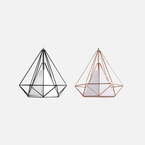 Diamond Cage Metal Pendant