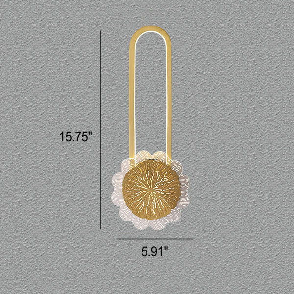 Industrielle minimalistische LED-Wandleuchte mit Kupferring